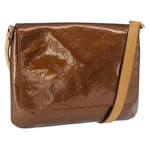 LOUIS VUITTON Monogram Vernis Thompson Street Bag Bronze M91124 LV Auth ep12604